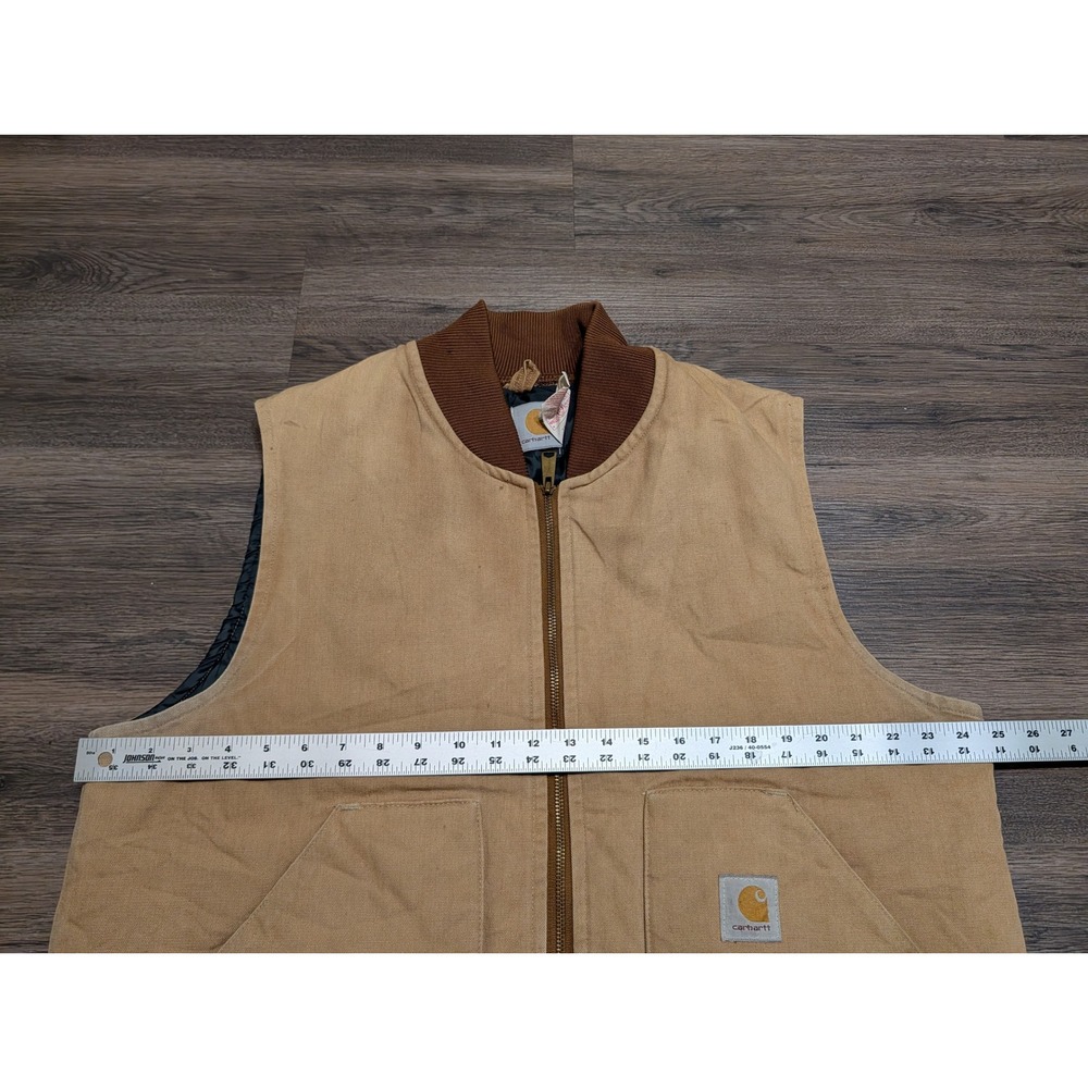 Carhartt VQ186 Arctic Quilt Lined Duck Vest Brown Mens XL Made in USA Vintage - Picture 4 of 7